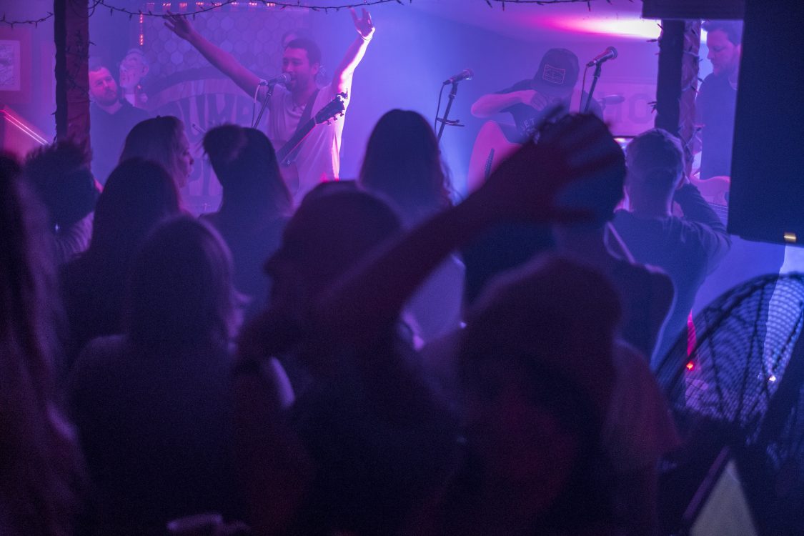 Crooked Coast performing live at Grumpy's Pub in Falmouth