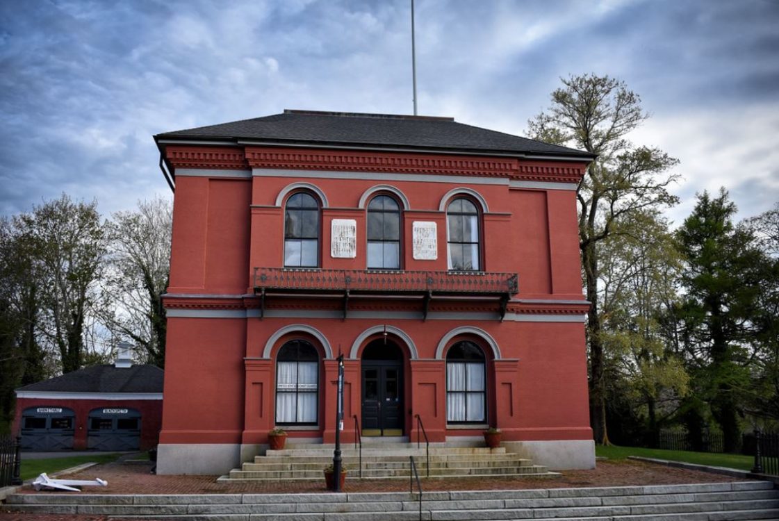 Exterior of the U.S. Coast Guard Heritage Museum on Route 6A in Barnstable Village. 