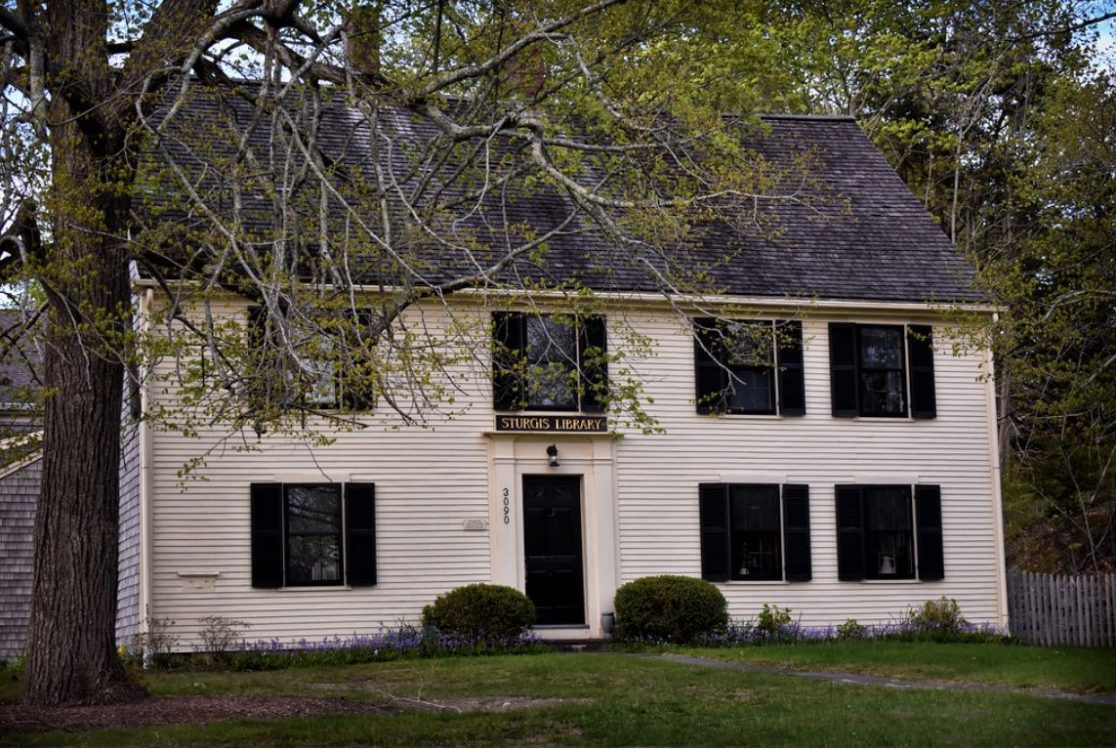 The exterior of Sturgis Library in Barnstable. 